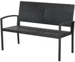 Outsunny - Rattansessel - B122 x T60 x H85cm - schwarz