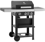 TAINO WABAYA 3+0 Gasgrill Grillwagen 3 Brenner Sear-Burner Schwarz Matt