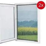EASYmaxx Moskitonetz mit Magnetbefestigung - 150 x 130 cm - schwarz - 2er-Set