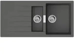 hansgrohe S52 S520-F530 Einbausp&uuml;le 345/160 mit Abtropffl&auml;che, Steingrau