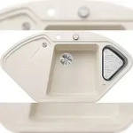 BLANCO GmbH + Co KG BLANCODELTA II Einbausp&uuml;le SILGRANIT softwei&szlig; ab 80 cm Excenter