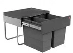 Hailo Abfallsammler 3644901 TR Swing Raumspar-Tandem-S 18 + 12 Liter