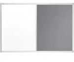 Franken Kombitafel X-tra!Line Whiteboard/Filz 120x90cm grau