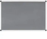 Bi-Office Maya graue Filz Pinnwand mit Aluminiumrahmen 240 x 120 cm