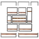 SIT M&ouml;bel Wandregal-Set 7-teilig | Mango-Holz natur | Gestell Altmetall...