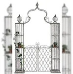 DanDiBo Rosenbogen mit Tor Pforte Metall 275x170 cm Rundbogen Torbogen Pergola...