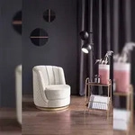 SalesFever Dreh-Sessel | 360&deg; drehbar | mit Diamantsteppung | Bezug Samt |...