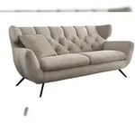 KAWOLA Sofa CHARME 2,5-Sitzer Cord steingrau