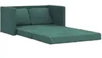 vidaXL Bodensofa mit Schlaffunktion Dunkelgr&uuml;n 122x204x55 cm Samt