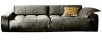 KAWOLA Big Sofa PALACE 3-Sitzer mit Sitztiefenverstellung Velvet silver