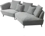 KAWOLA Sofa GARBO Designsofa Stoff grau rechts offen