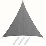 UV Sonnensegel 2x2x2 m HDPE Dreieck Sonnenschutz &Uuml;berdachung Balkon Garten Grau