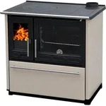 EEK A+ K&uuml;chenofen Holzherd Plamen 850 creme, rechte Version - 8 kW Dauerbrandherd
