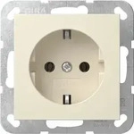 Gira System 55 Steckdose, 1f, cremewei&szlig;, gl&auml;nzend, Unterputz, Steckdose CEE 7/3