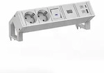 BACHMANN DESK2 white 2xCEE7/3 1xUSB A/C 22W 0,2m GST18
