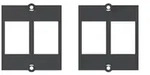 BACHMANN Custom Modul Rahmen f&uuml;r 2x Keystone, mit Metallhalterung, schwarz
