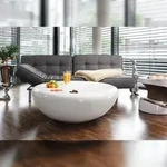 SalesFever Couchtisch &Oslash; 100 cm rund | Hochglanz lackiert | Fiberglas | B 100 x T 100