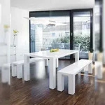 SalesFever Esstisch 140 x 90 cm | Hochglanz lackiert | MDF-Holz | B 140 x T 90...