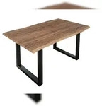 M&ouml;belliebling Esstisch Baumkante massiv Akazie stone 180 x 90 cm schwarz LAUREN