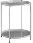 tectake Beistelltisch Oxford 45,5x45,5x53cm Grau