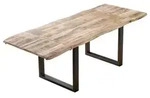 M&ouml;belliebling Esstisch Baumkante Mango natur 180 (280) x 90 cm Ansteckplatten