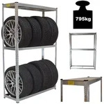 Baumarktplus Reifenregal f&uuml;r 8 R&auml;der 180x120x40 cm 795 kg Reifenst&auml;nder Steckregal