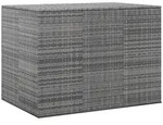 vidaXL Garten-Kissenbox PE Rattan 145x100x103 cm Grau