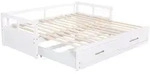 Merax Ausziehbares Schlafsofa 90/180*200 cm mit Schubladen und Lattenrosten,