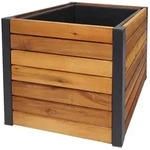 Mendler Pflanzkasten HWC-L23, Hochbeet Blumenkasten, Outdoor Akazie Holz