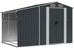 vidaXL Ger&auml;tehaus Anthrazit 277x192,5x179 cm Verzinkter Stahl