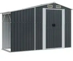 vidaXL Ger&auml;tehaus Anthrazit 277x93x179 cm Verzinkter Stahl