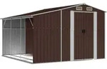 vidaXL Ger&auml;tehaus Braun 277x279x179 cm Verzinkter Stahl