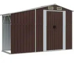 vidaXL Ger&auml;tehaus Braun 277x93x179 cm Verzinkter Stahl