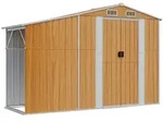 vidaXL Ger&auml;tehaus Braun 277x93x179 cm Verzinkter Stahl