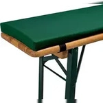 TexDeko Bierbankauflage gepolstert 220x25x4cm XL Bankauflage waschbar mit