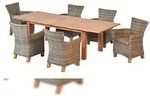 Merxx Toskana Set 13tlg., 6 Sessel, 1 Tisch 180(220/260) x 100 cm, Aluminium,...