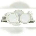 CreaTable Emilia Creme weiss Kombiservice 30-tlg Porzellan