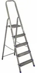 ALPFA 5 Stufen Aluminium-Haushaltsleiter 5 Stufen