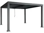 Mendler Pergola HWC-L46, Gartenpavillon Lamellen-Pavillon, 10cm-Aluminium-Gestell,