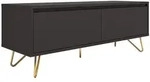 SalesFever Lowboard aus MDF | 1 Schublade und 1 Klappfach | Beine Metall mit