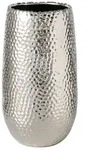 Vase Lajos Blumenvase silber Steingut &Oslash; 17 cm H 31 cm