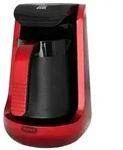 Mulex 1L 600W Elektrischer Mokkakocher Mokkakanne Espressokocher 4 Tassen Rot