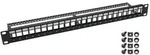 UTP Keystone-Patchpanel f&uuml;r Serverschrank, HMF 66445, 24 Ports RJ45, 19 Zoll,