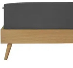 Schiesser Spannbettlaken Flexi - 95/5 - 100 x 200 cm - Dunkelgrau