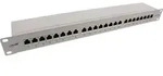 InLine&reg; Patchfeld Cat.6A 24-fach 19" 1HE lichtgrau RAL7035