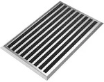 Fu&szlig;matte Au&szlig;en Schmutzfangmatte f&uuml;r Drau&szlig;en - 50 x 80 cm silbernem...