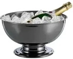 Esmeyer Champagner-K&uuml;hler PORTLAND, Edelstahl, 5 ltr., mit schwarzer 