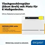 Exquisit Mini-Geschirrspüler, Tischspülmaschine, 55 cm breit, spülmaschine klein, Exquisit Mini-Geschirrspüler, Tischspülmaschine, 55 cm breit, spülmaschine klein,