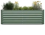 Blumfeldt High Grow Straight Hochbeet 180x60x90cm Stahl-Wellblech einfacher...