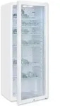 Exquisit Glast&uuml;rk&uuml;hlschrank GKS240-GT-160C weiss | Nutzinhalt: 237 L | T&uuml;rschloss